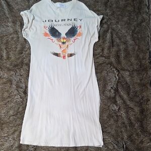 Daydreamer For Free People Cream Cotton T-Shirt Dress